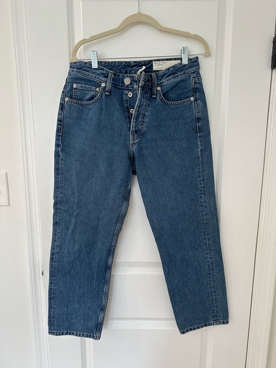 rag & bone Denim - rag & bone Women's Maya High Rise Straight-Leg Jeans in Indigo Blue Denim